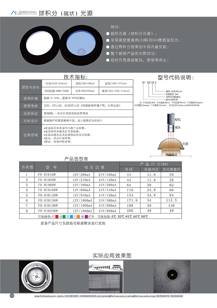 球积分光源选型