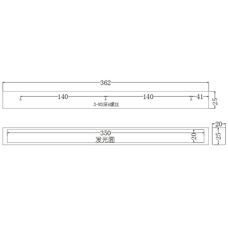 FH-BL38020条形光源尺寸