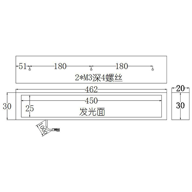 FH-BL45025条形光源尺寸